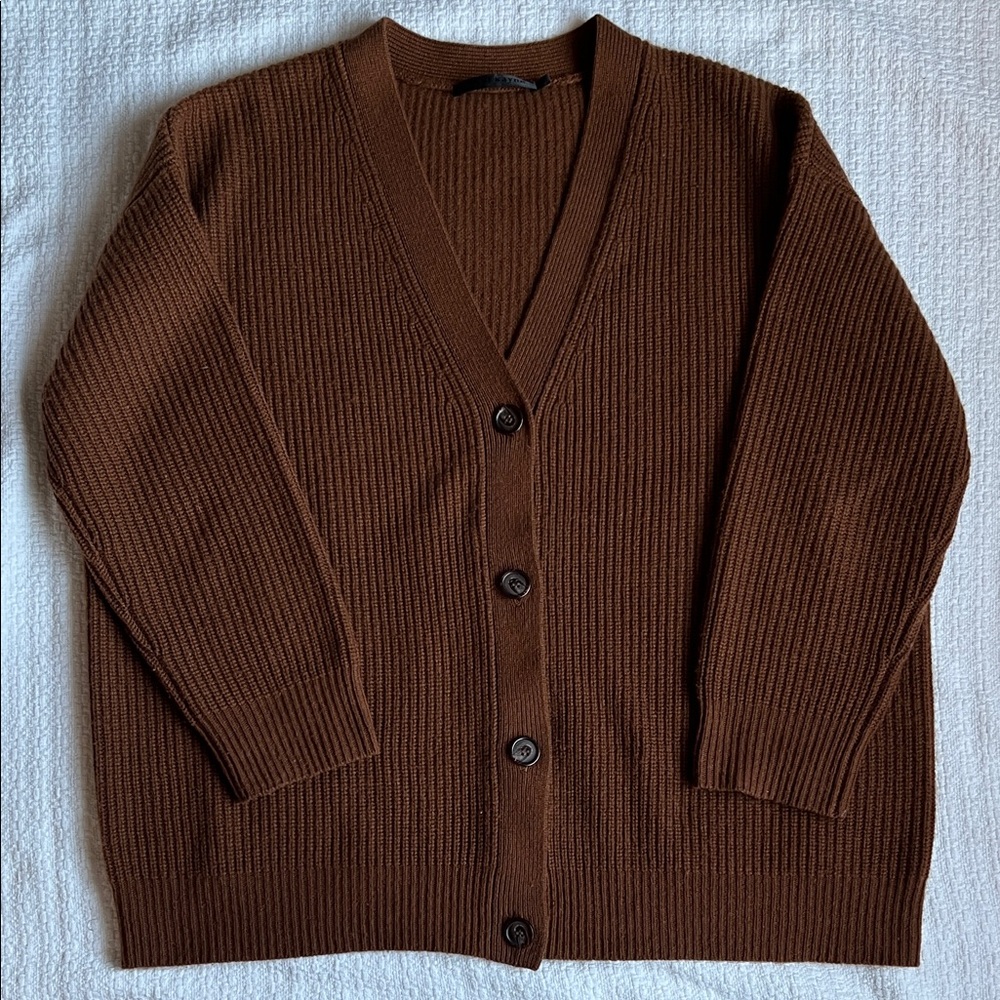 Jenni Kayne Rich Brown Cashmere Cocoon Cardigan